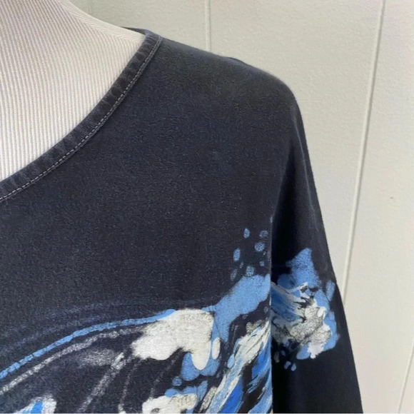 Woman’s Size XL Unbranded Art To Wear Abstract Tie Dye Colorful Waves Mountains - Picture 4 of 12